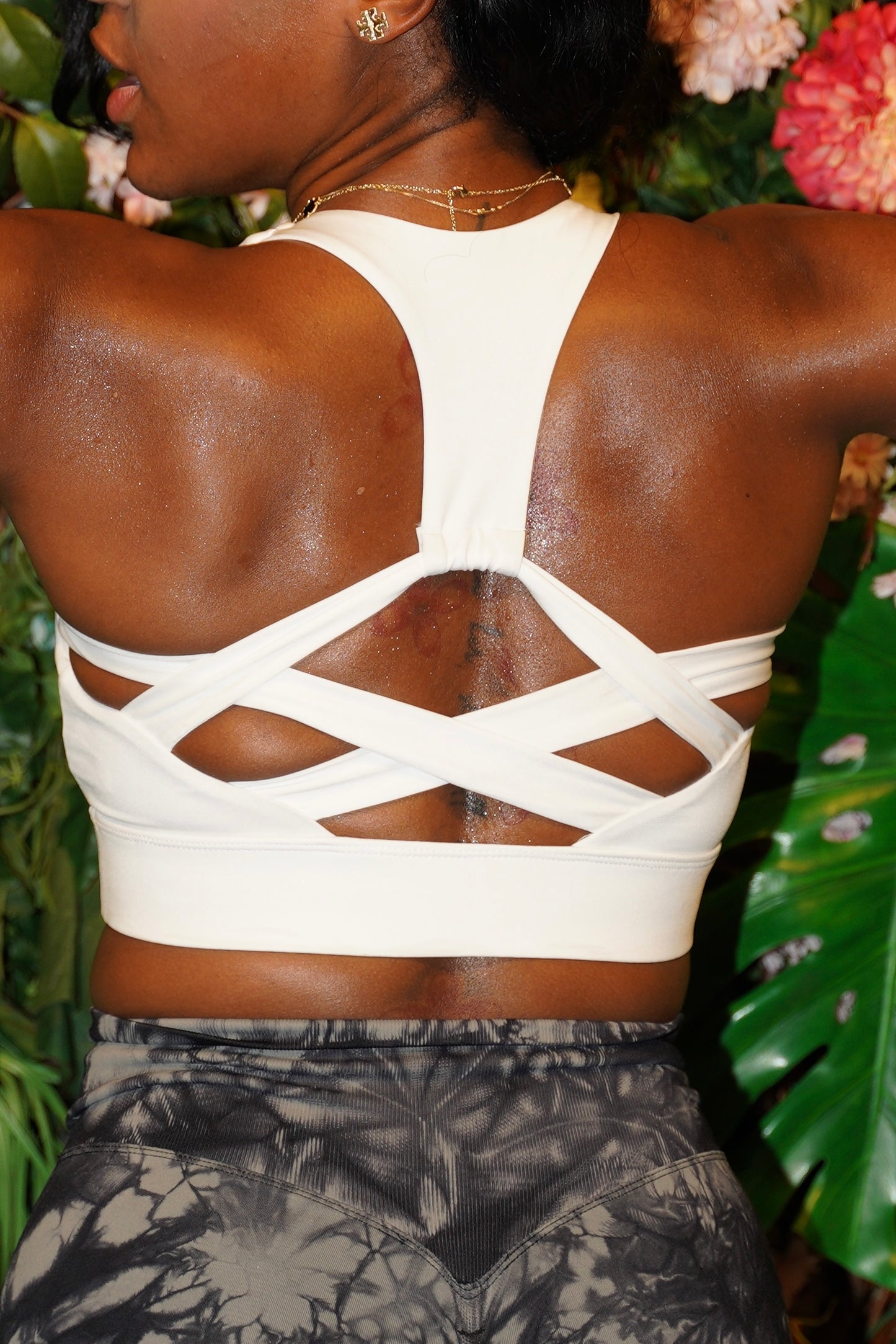 White Sports Bra image 1